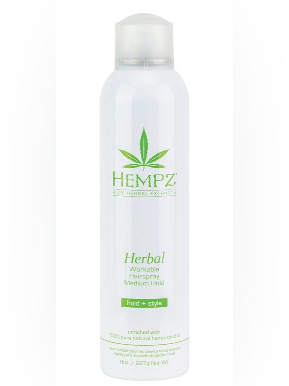 Hempz Herbal Workable Hairspray Medium Hold 8oz BNWT